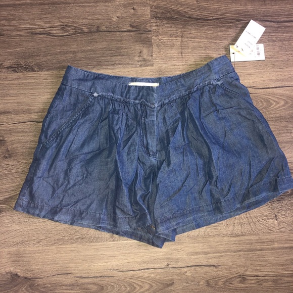 Max Studio Odette Denim Chambray Shorts 2 - Picture 3 of 6